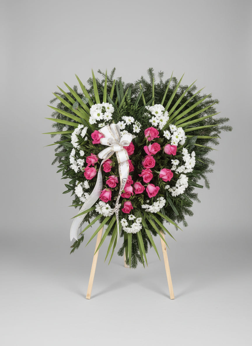 Wieniec Pogrzebowy w kształcie serca