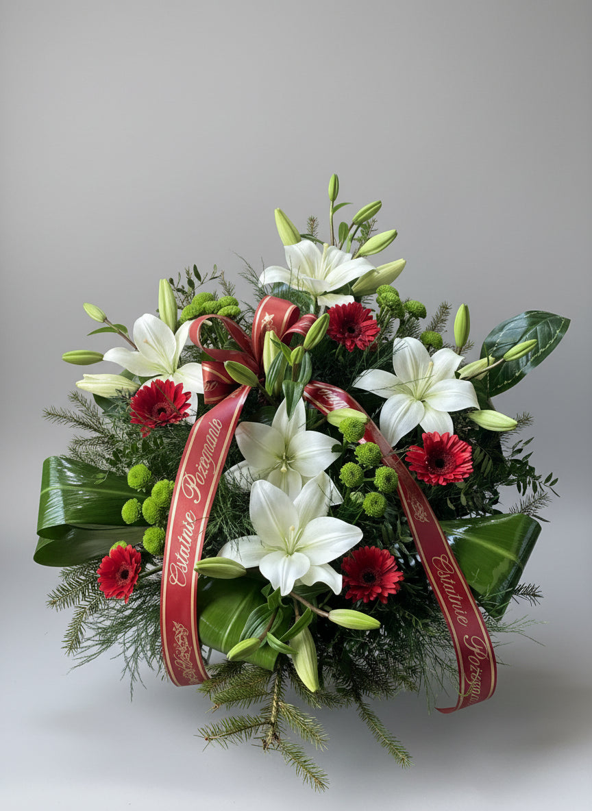 Pół-Wieniec Pogrzebowy Biało-czerwony