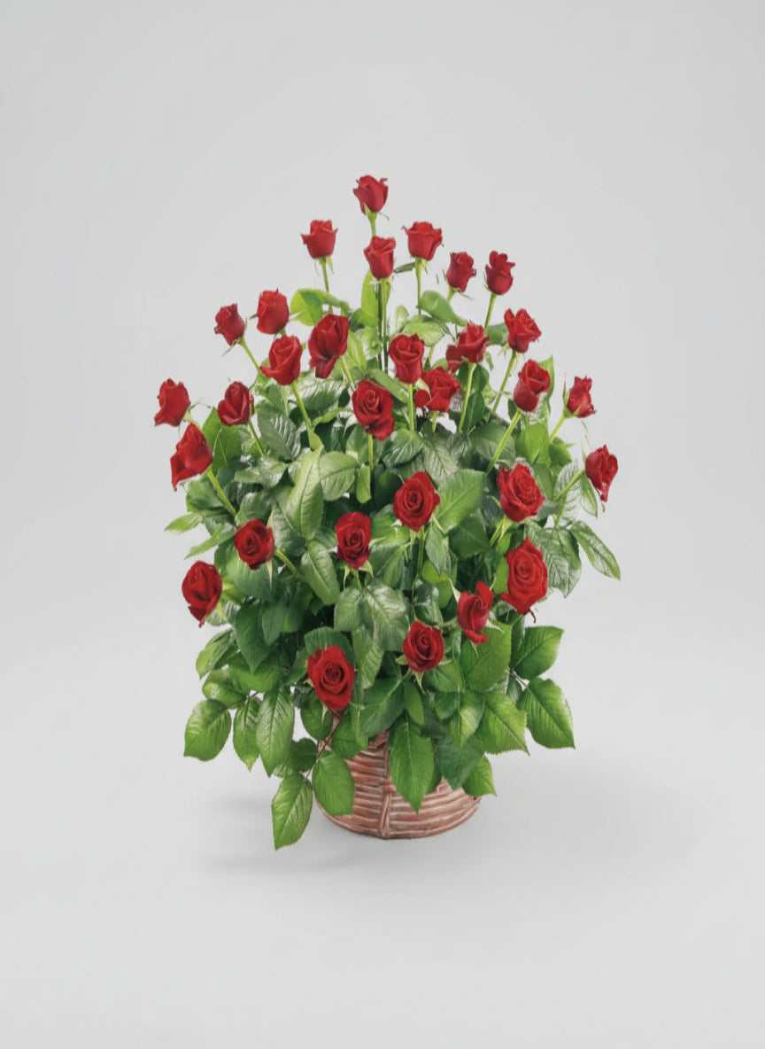 Bukiet czerwony koszyczku