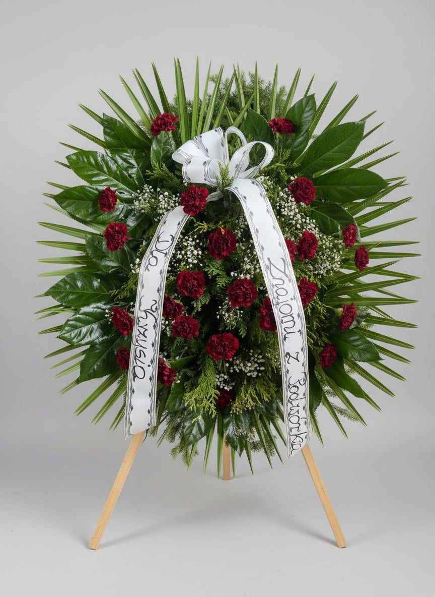 Wieniec Pogrzebowy Róże Czerwone