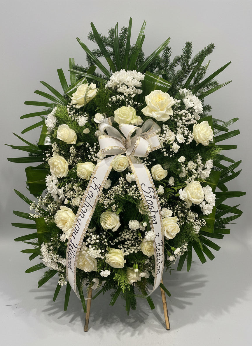 Wieniec Pogrzebowy Biały